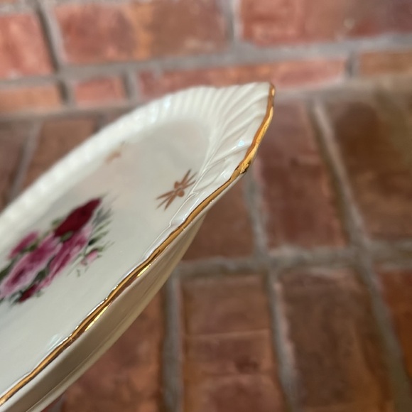 Vtg Formalities by Baum Brothers Victoria Rose Trinket Tray Plate - Picture 4 of 6